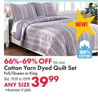 Boscov's Cotton Yarn Dyed Quilt Set offer