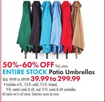 Boscov's Patio Umbrellas offer