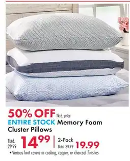 Boscov's Memory Foam Cluster Pillows offer