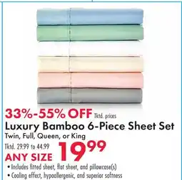 Boscov's Luxury Bamboo 6-Piece Sheet Set offer