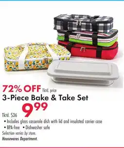 Boscov's 3-Piece Bake & Take Set offer
