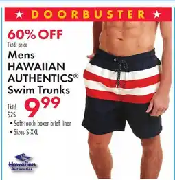 Boscov's Mens HAWAIIAN AUTHENTICS Swim Trunks offer
