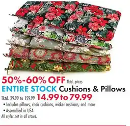 Boscov's ENTIRE STOCK Cushions & Pillows offer