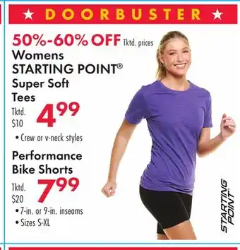 Boscov's Womens STARTING POINT Super Soft Tees offer