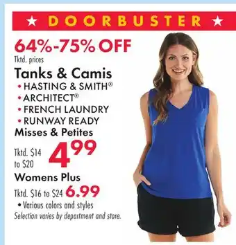 Boscov's Tanks & Camis offer