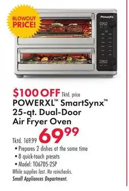Boscov's POWERXL SmartSynx 25-qt. Dual-Door Air Fryer Oven offer
