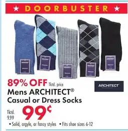 Boscov's Mens ARCHITECT Casual or Dress Socks offer