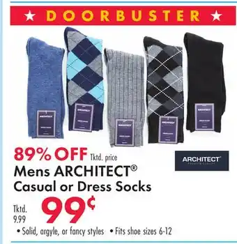 Boscov's Mens ARCHITECT Casual or Dress Socks offer