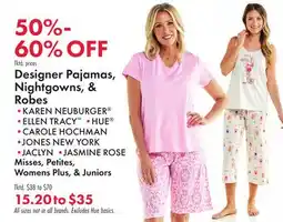 Boscov's Designer Pajamas, Nightgowns, & Robes offer
