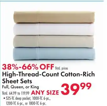 Boscov's High-Thread-Count Cotton-Rich Sheet Sets offer