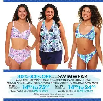 Boscov's SWIMWEAR offer