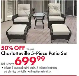 Boscov's Charlotteville 5-Piece Patio Set offer