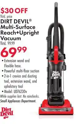 Boscov's DIRT DEVIL Multi-Surface Reach+Upright Vacuum offer