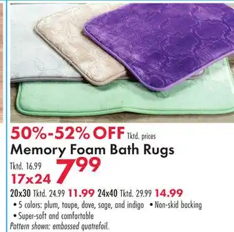 Boscov's Memory Foam Bath Rugs offer