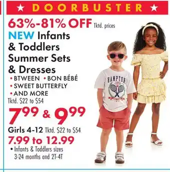 Boscov's Infants & Toddlers Summer Sets & Dresses offer