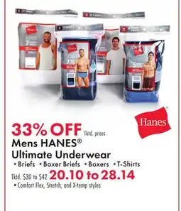 Boscov's Mens HANES Ultimate Underwear offer