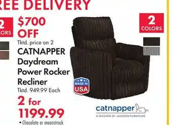 Boscov's CATNAPPER Daydream Power Rocker Recliner offer