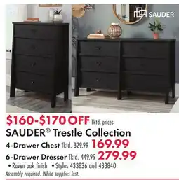 Boscov's SAUDER Trestle Collection Chest offer