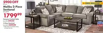 Boscov's Malibu 2-Piece Sectional offer