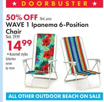 Boscov's WAVE 1 Ipanema 6-Position Chair offer