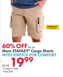 Boscov's Mens STANLEY Cargo Shorts offer