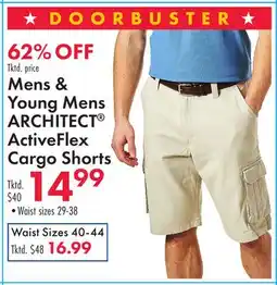 Boscov's Mens & Young Mens ARCHITECT ActiveFlex Cargo Shorts offer