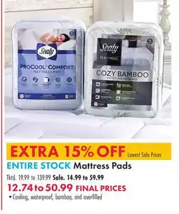 Boscov's ENTIRE STOCK Mattress Pads offer