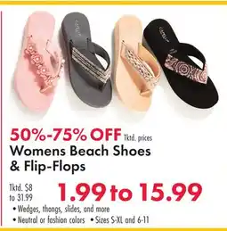 Boscov's Womens Beach Shoes & Flip-Flops offer