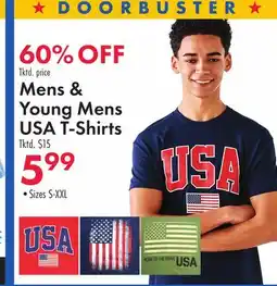 Boscov's Mens & Young Mens USA T-Shirts offer