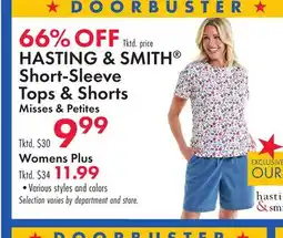 Boscov's HASTING SMITH Short-Sleeve Tops Shorts offer