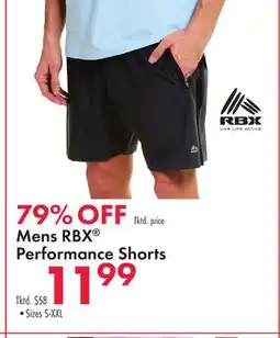 Boscov's Mens RBX Performance Shorts offer