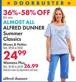 Boscov's ALFRED DUNNER Summer Classics Misses & Petites offer