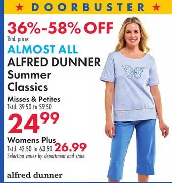 Boscov's ALFRED DUNNER Summer Classics Misses & Petites offer