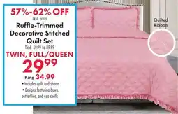 Boscov's Ruffle-Trimmed Decorative Stitched Quilt Set offer