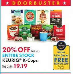 Boscov's ENTIRE STOCK KEURIG K-Cups offer