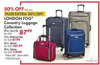 Boscov's LONDON FOG Coventry Luggage Collection offer