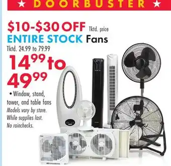 Boscov's ENTIRE STOCK Fans offer