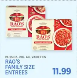 Kings Food Markets RAO'S FAMILY SIZE ENTREES offer