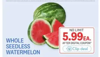 Kings Food Markets WHOLE SEEDLESS WATERMELON offer