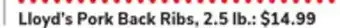 ACME Lloyd's Pork Back Ribs offer