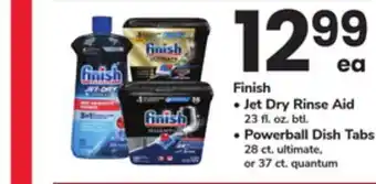 ACME Finish Jet Dry Rinse Aid 23 fl. oz. btl., Powerball Dish Tabs 28 ct. ultimate, or 37 ct. quantum offer