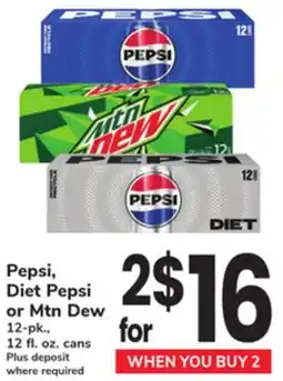ACME Pepsi, Diet Pepsi or Mtn Dew offer