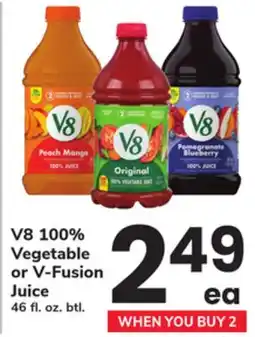 ACME V8 100% Vegetable or V-Fusion Juice offer