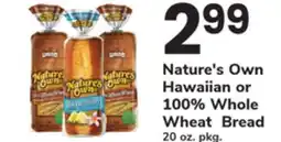 ACME Nature's Own Hawaiian or 100% Whole Wheat Bread offer