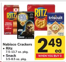 ACME Nabisco Crackers • Ritz 7.5-13.7 oz. pkg. • Snack 3.5-8.5 oz. pkg offer