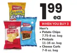 ACME Herr's 7.75-8 oz. bag 11 16 oz. bag Potato Chips Pretzels - Cheese Curls 7-8 oz bag offer