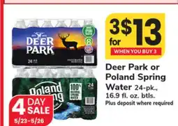 ACME Deer Park or Poland Spring Water offer