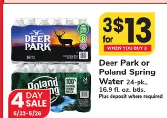ACME Deer Park or Poland Spring Water offer