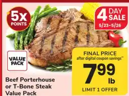 ACME Beef Porterhouse or T-Bone Steak offer