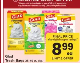 ACME Glad Trash Bags offer